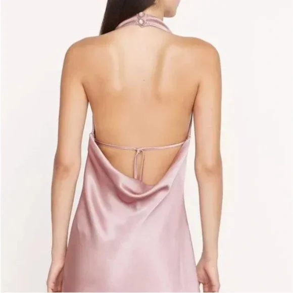 VINCE‎ Open-back recycled-satin maxi dress NWOT Size Medium - Picture 7 of 13